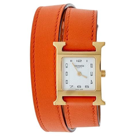 bracelet montre cuir femme hermes|bracelet hermes argent et cordon.